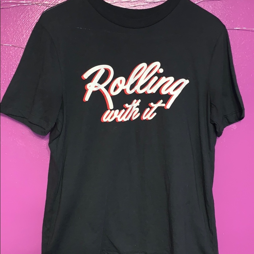 Black vintage type t-shirt